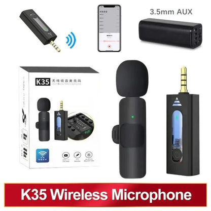 K35 Wireless Lavalier Microphone – Clear & Crisp Audio for Content Creators